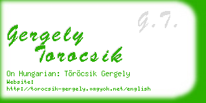 gergely torocsik business card